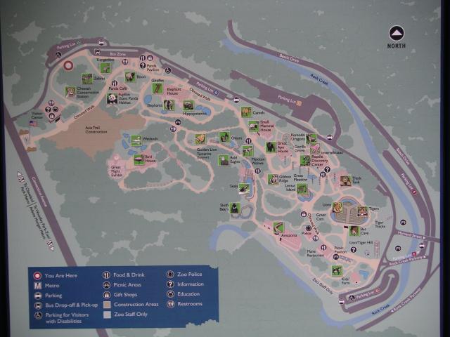 Map of the DC National Zoo