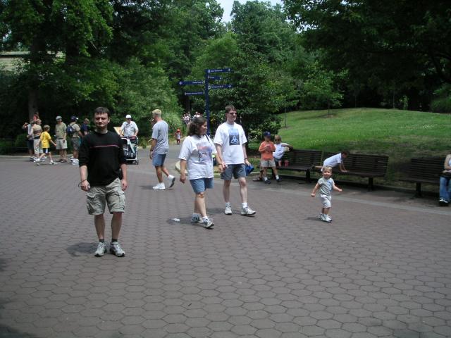 Chuck, Shannon, Chip, and Will on the way to lunch