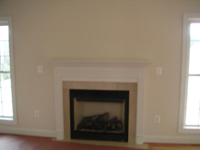 Gas fireplace in family room