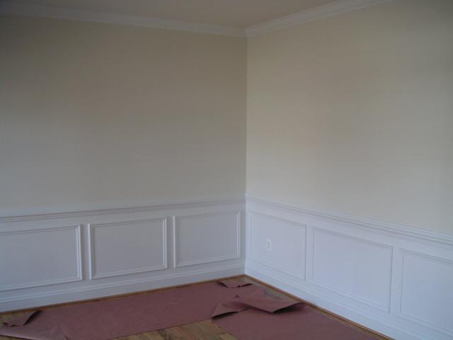 Parlor corner, wainscoting