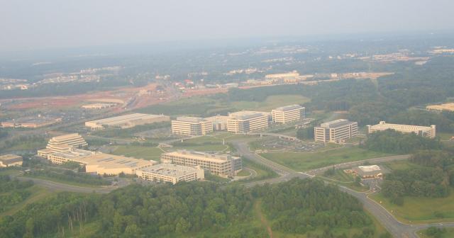 Can you find my office on the AOL campus? This picture was taken by one of my coworkers from Paris, France on his flight home.